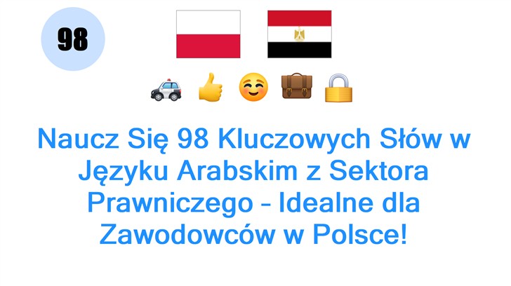 Naucz Się 98 Kluczowych Słów w Języku Arabskim z Sektora Prawniczego – Idealne dla Zawodowców w Polsce!